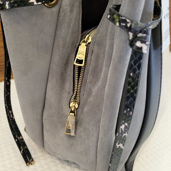 Coach Harmony Hobo In Colorblock Exotic Details - Picture 7 of 16